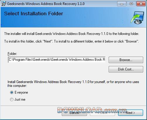 Geeksnerds Windows-Adressbuchwiederherstellung - Kontaktliste wiederherstellen