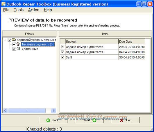 Outlook Repair Toolbox - Wiederherstellen beschädigter Outlook-Daten