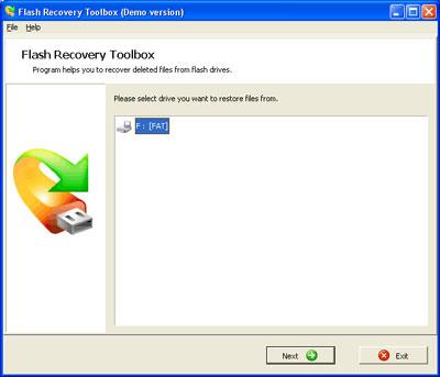 Flash Recovery Toolbox - Stellt Dateien von Wechseldatenträgern wieder her und speichert sie