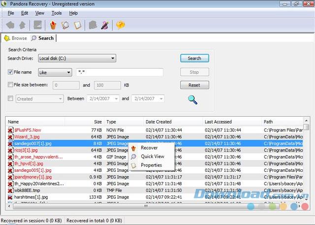 Pandora Recovery 2.2.1 - Wiederherstellen von Dateien, die dauerhaft gelöscht wurden