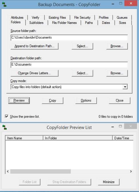CopyFolder 1.8 - Software, die das Kopieren und Kopieren von Ordnern auf dem Computer unterstützt