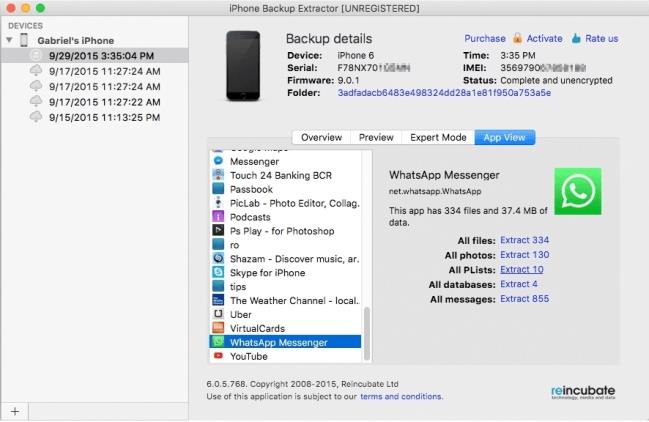 iPhone Backup Extractor 7.6.3.1347 - Kostenlose iPhone-Datenwiederherstellungssoftware