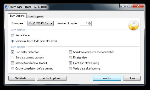 CDBurnerXP 4.5.8.7128 - Un outil de gravure de CD ou de DVD gratuit