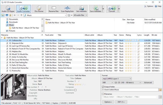 EZ CD Audio Converter 9.1.2 - Kostenlose Audio Converter-Software