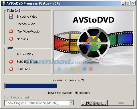 AVStoDVD 2.8.1 - Convertir les formats audio en DVD