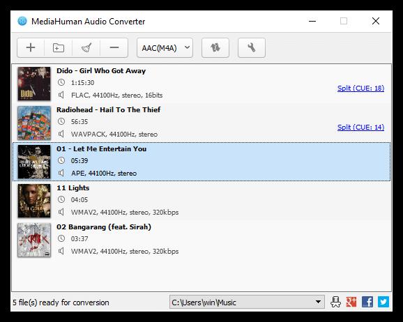 MediaHuman Audio Converter 1.9.6.9 - Kostenlose Audio Converter-Anwendung