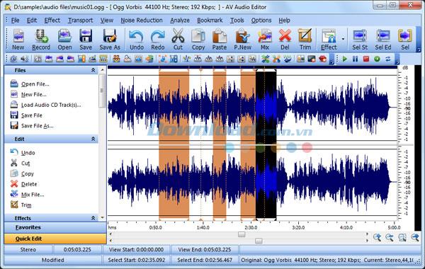 AV Audio Editor 7.5.1 - Professionelle Audiobearbeitungssoftware