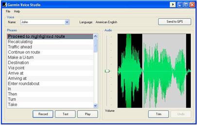 Garmin Voice Studio2.40-ソフトウェア音声録音