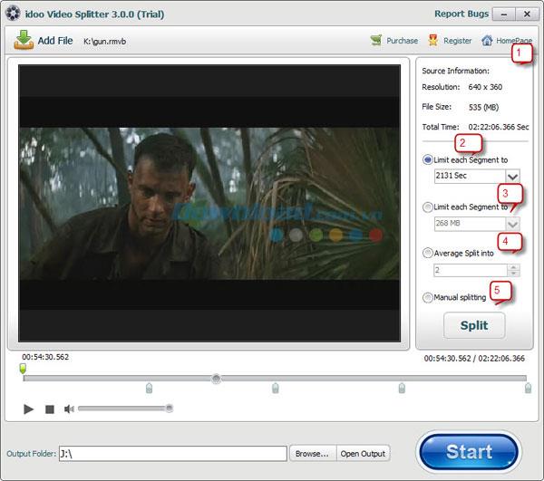 idoo Video Splitter 3.0 - Logiciel de fractionnement de fichiers vidéo