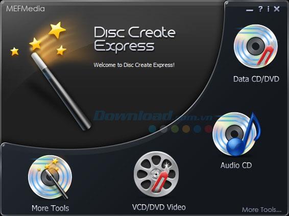 Disc Create Express 4.4.2 - Un outil pour graver un CD ou un DVD