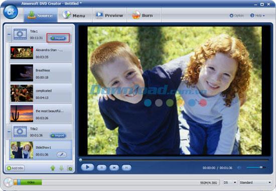 Aimersoft DVD Creator 2.6.5 - Logiciel de gravure de DVD