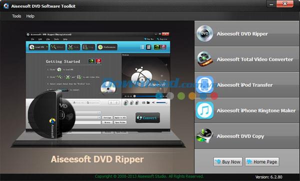 Aiseesoft DVD Software Toolkit 6.3.32 - Logiciel de conversion de DVD