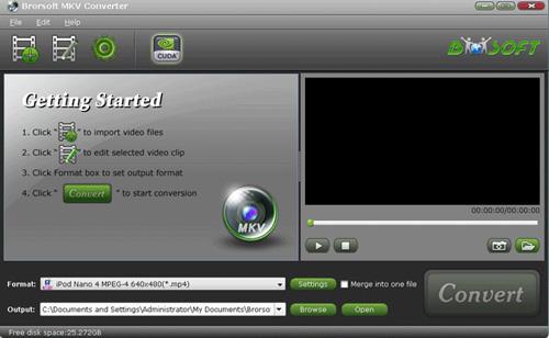 Brorsoft MKV Converter 1.2 - Logiciel de conversion de format vidéo MKV