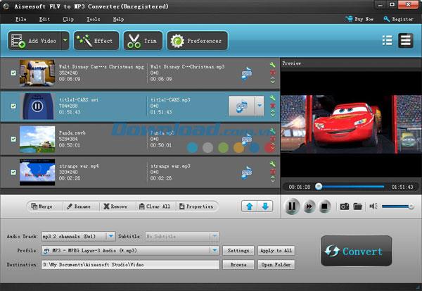 Aiseesoft FLV to MP3 Converter - Konvertiert FLV in MP3