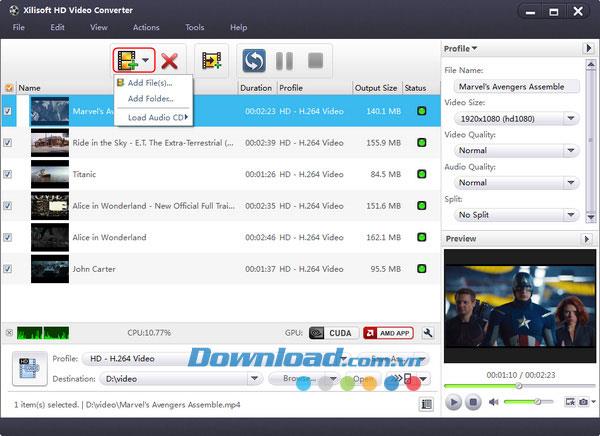 Xilisoft HD Video Converter 7.3.0 - Konvertieren Sie HD-Videos schnell