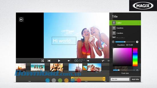 MAGIX Movie Edit Touch pour Windows 8 - Modifier la vidéo sous Windows 8