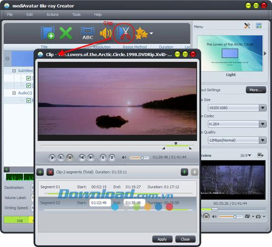 mediAvatar Blu-ray Creator 2.0.4 - Professionelle Software zur Erstellung von Blu-ray-Discs