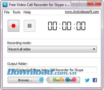 Enregistreur d'appels vidéo gratuit pour Skype 1.1.0.319 - Enregistrer des appels vidéo sur Skype
