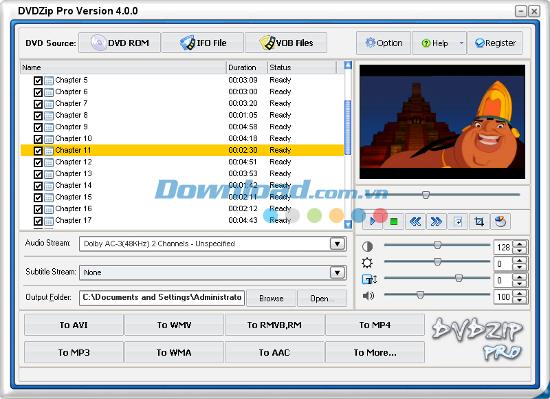DVDZip Pro 4.0 - Outil d'extraction de DVD professionnel