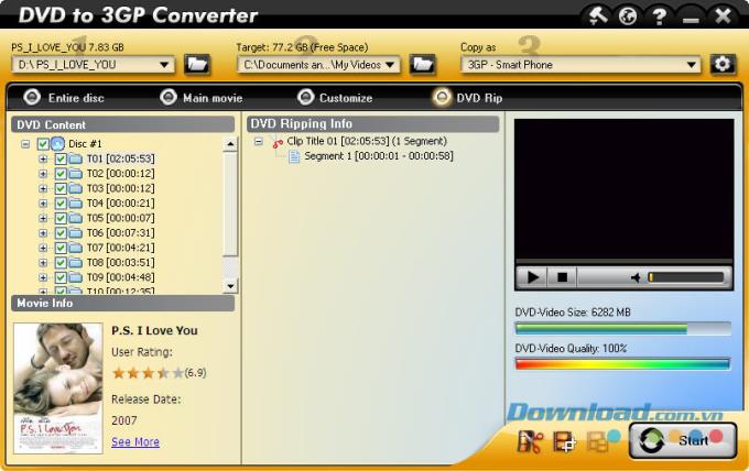 Aviosoft DVD to 3GP Converter 3.0 - Convertir un DVD en 3GP