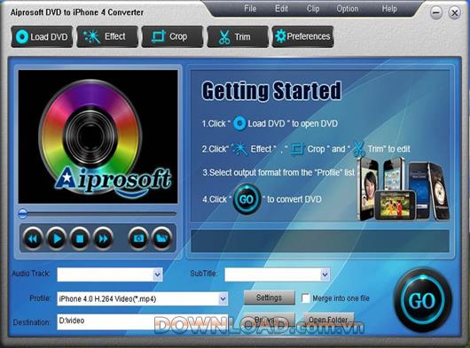 Aiprosoft DVD to iPhone 4 Converter - Convertir un DVD en iPhone 4