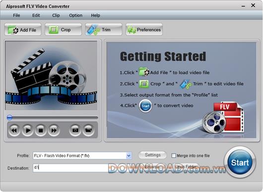Aiprosoft FLV Video Converter - Convertir une vidéo en FLV, SWF