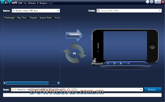 XtoYsoft DVD to iPhone 4 Ripper - Convertir un DVD en iPhone 4