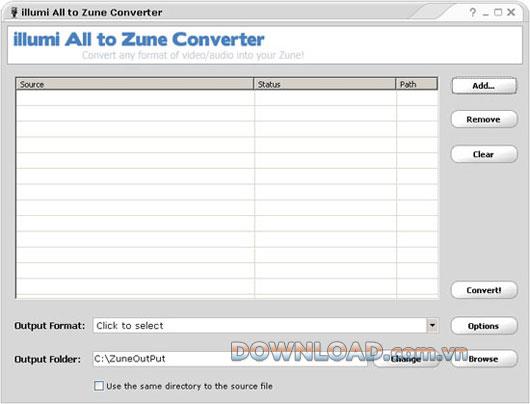 illumi All to Zune Converter - Convertissez la vidéo et l'audio en Zune