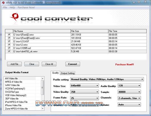Cool WMV ASF to All Video Converter - Convertissez WMV, ASF en vidéo