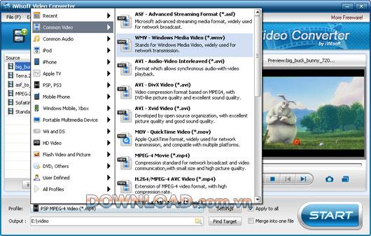 iWisoft Free Video Converter - Kostenlose Videokonvertierungssoftware