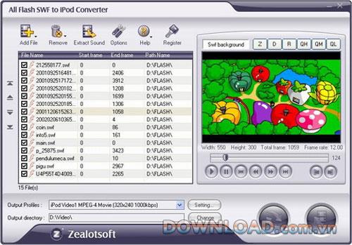 All Flash SWF to iPod Converter 1.7.9 - Convertir SWF en iPod