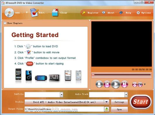 XFreesoft DVD to Video Converter - Convertir un DVD au format vidéo