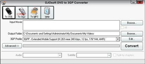 Convertisseur OJOsoft DVD vers 3GP