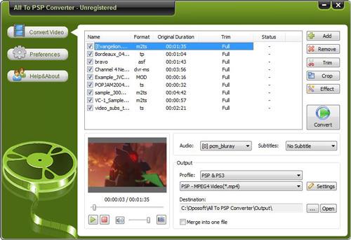 Convertisseur Oposoft All To PSP