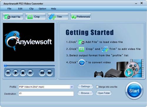Convertisseur vidéo Anyviewsoft PS3