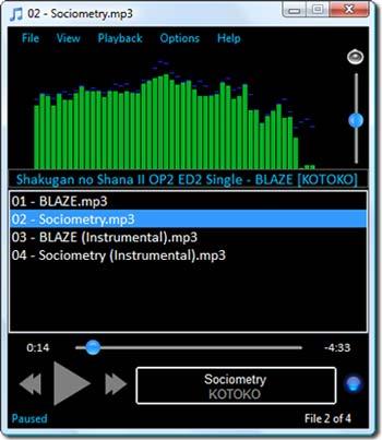 AniMusic Player 0.5 - Logiciel de lecture de musique