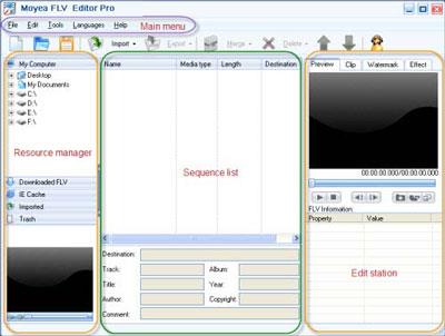 Moyea FLV Editor Pro 3.1.13 - Organiser, éditer et convertir FLV en vidéo