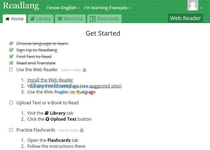 Readlang - Website for learning foreign languages