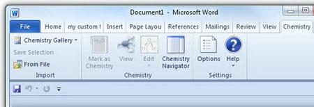 Chem4Word - Complemento de química para Word 3.0.33 - Software para escribir fórmulas químicas en Word