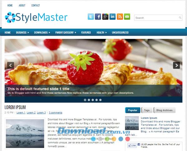 StyleMaster - Kostenlose Vorlage mit Gesamtstil