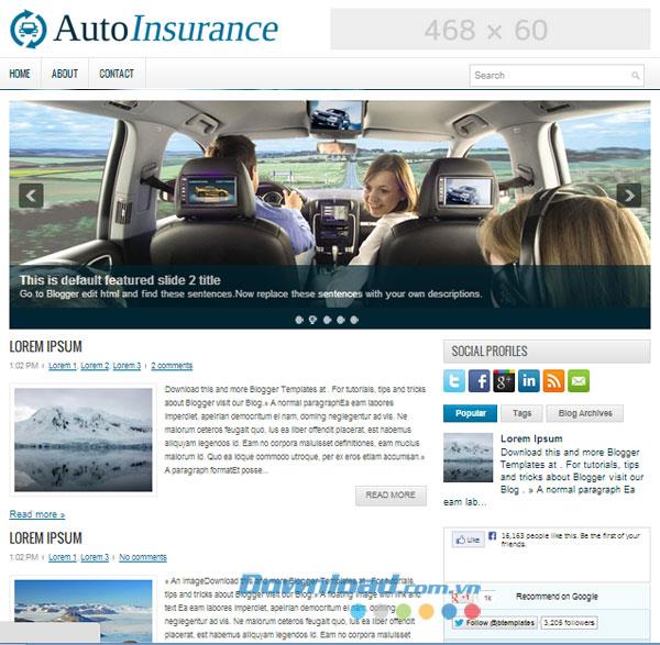 AutoInsurance - Vorlage für das Feld Autoversicherung