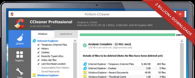 CCleaner 5.76.8269 - Software zum Reinigen und Beschleunigen Ihres Computers