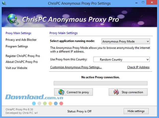 ChrisPC Anonymous Proxy Pro 6.30 - Sicheres Surfen im Internet