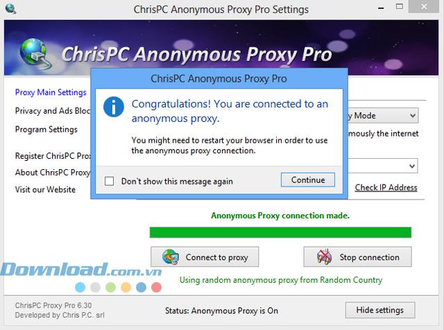 ChrisPC Anonymous Proxy Pro 6.30 - Sicheres Surfen im Internet