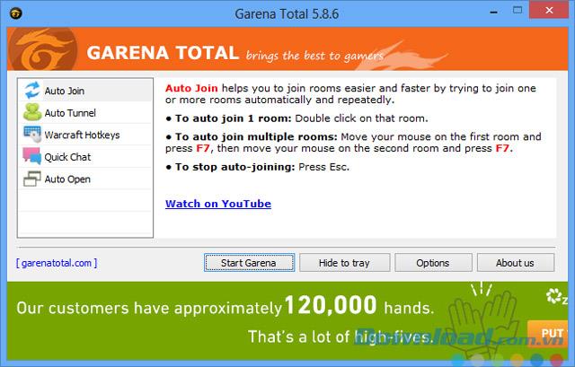 Garena Total 5.9.1 - Garena game support tool