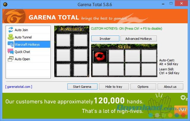 Garena Total 5.9.1 - Garena game support tool