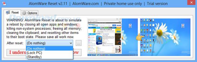 AlomWare Reset 2.11 - Aktualisieren Sie das System ohne Neustart