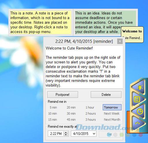 Cute Reminder Standard Edition 2.6 Build 317 - Schöne Notizen-Software auf Ihrem Computer