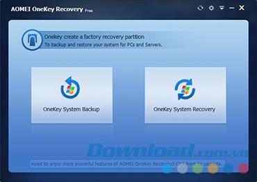 AOMEI OneKey Recovery 1.6.2 - Utilidad de recuperación del sistema gratuita