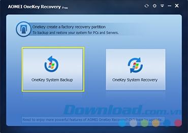 AOMEI OneKey Recovery 1.6.2 - Utilidad de recuperación del sistema gratuita